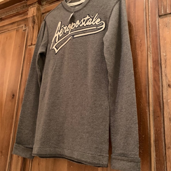 Aeropostale Mens Thermal Long Sleeve Grey Top Size XS - Picture 7 of 9